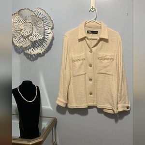 Zara Blazer With Pearls